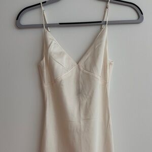 Abercrombie & Fitch Cream Satin Dress